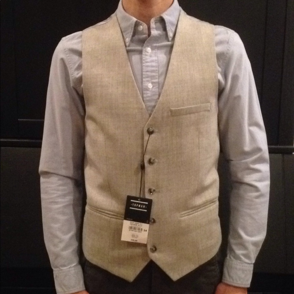 NWT grey Topshop vest